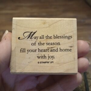 Blessings of the Season Rubber Stamp